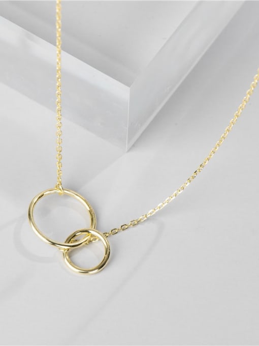 Gold necklace 925 Sterling Silver Geometric Minimalist Necklace