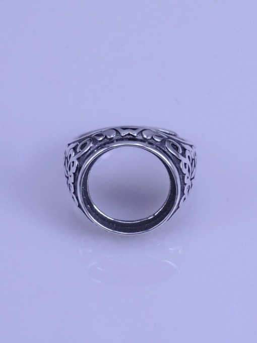 Supply 925 Sterling Silver Round Ring Setting Stone size: 14*14mm 1