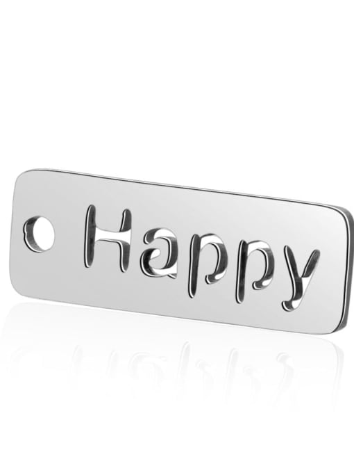 FTime Stainless steel Message Charm Height : 17 mm , Width: 6 mm 0