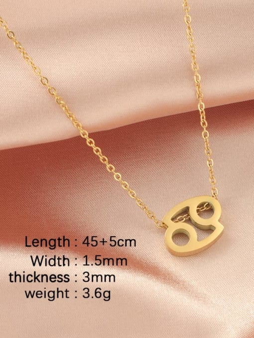 Cancer Titanium Steel Constellation Minimalist Necklace
