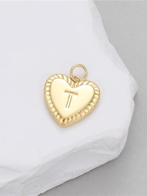 H 10531 Brass Minimalist Heart DIY Pendant