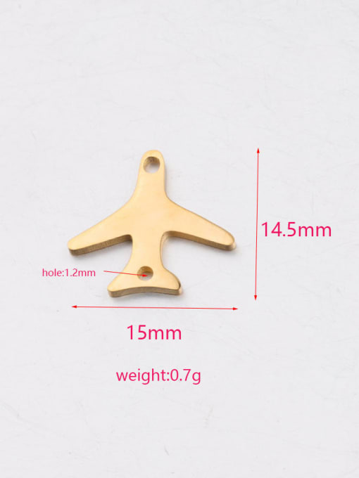 MEN PO Stainless steel small plane two-hole pendant pendant 2