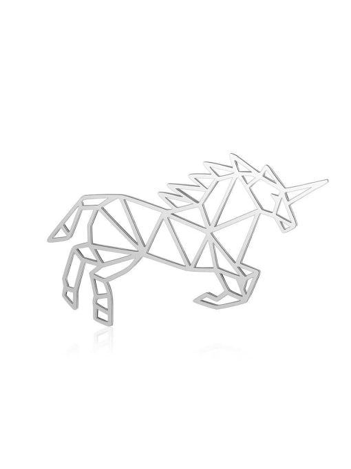 JA119 1x5 Stainless steel unicorn Gold Plated Charm Height : 56 mm , Width: 28 mm