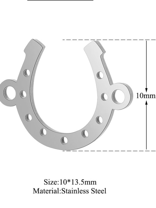 FTime Stainless steel Charm Height : 10 mm , Width: 13.5 mm 1