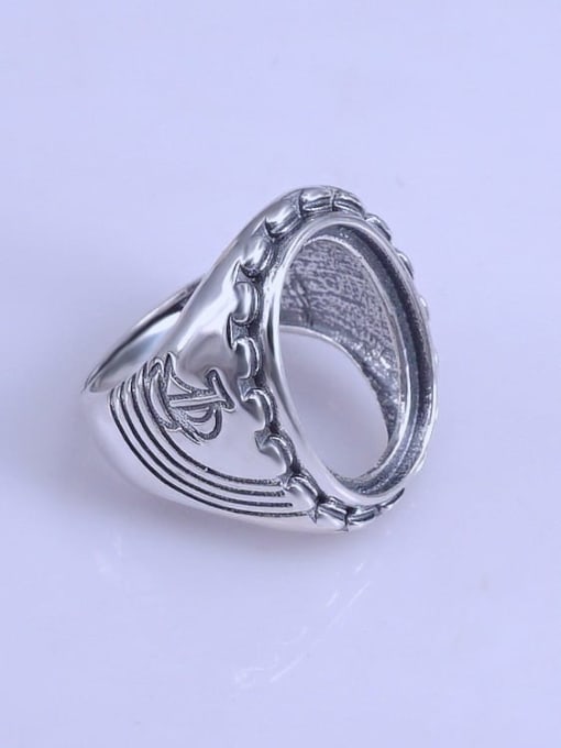 Supply 925 Sterling Silver Geometric Ring Setting Stone size: 15*20mm 2