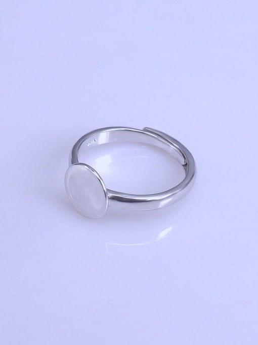 Supply 925 Sterling Silver 18K White Gold Plated Round Ring Setting Stone diameter: 10mm 1