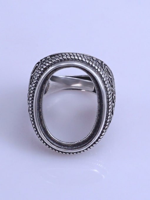 Supply 925 Sterling Silver Geometric Ring Setting Stone size: 16*22mm