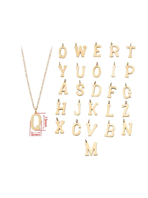 MEN PO Stainless steel Letter Minimalist Initials Necklace 2