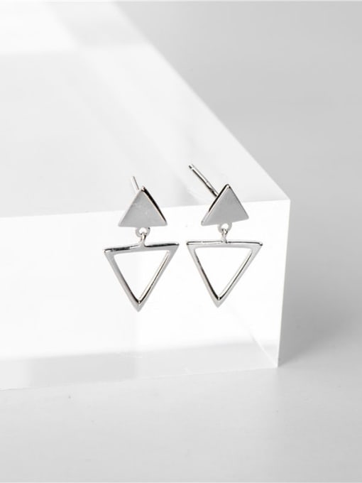 ARTTI 925 Sterling Silver Triangle Minimalist Drop Earring 1