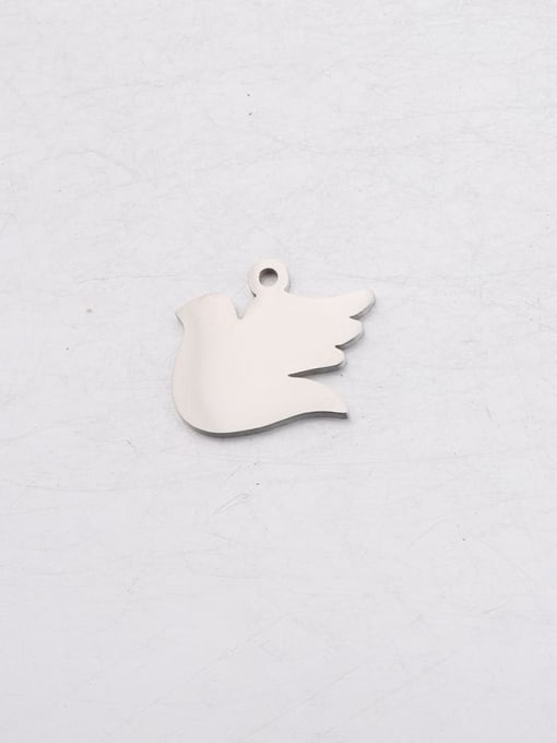 Steel color Stainless steel Peace Dove Pendant