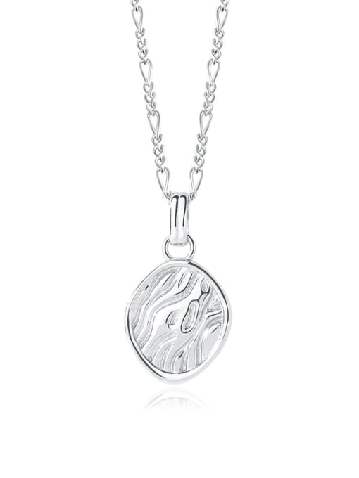 A2808 Platinum 925 Sterling Silver Geometric Minimalist Necklace
