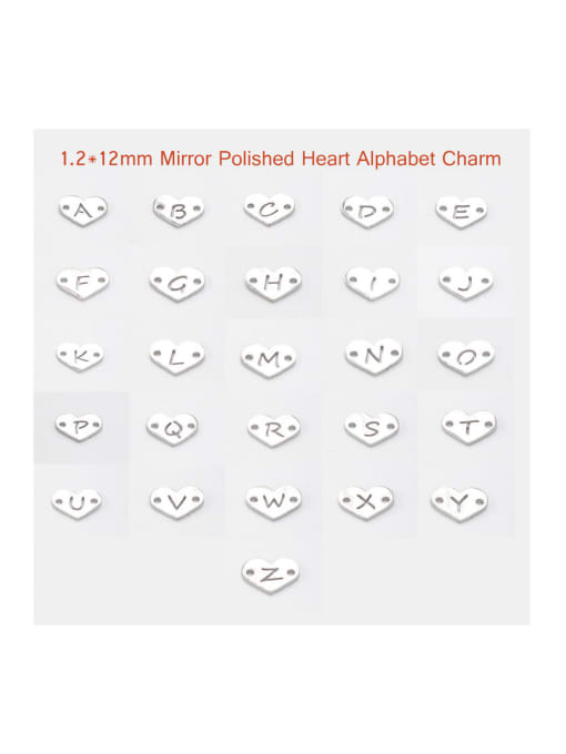 Steel a Z 26 sets Stainless steel Heart Minimalist Findings & Components