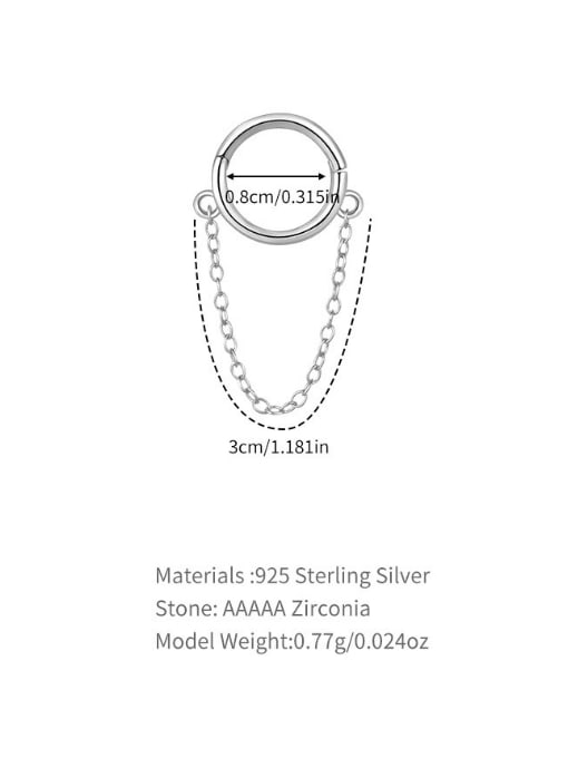 YUANFAN 925 Sterling Silver Geometric Minimalist Single Earring 1