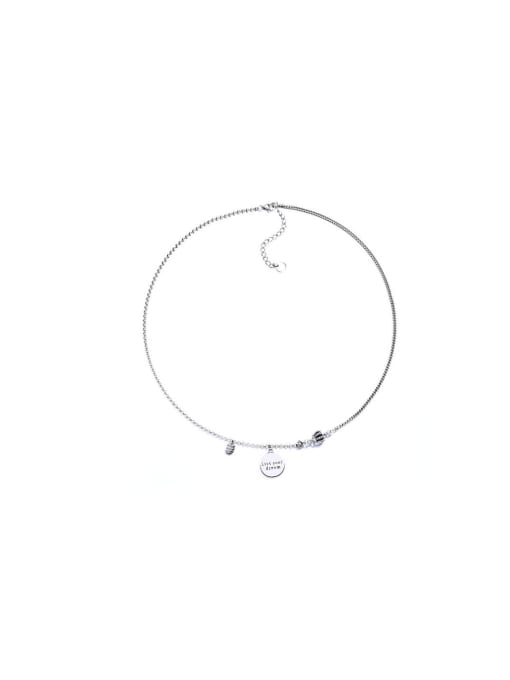 038L8.6g 925 Sterling Silver Round Vintage Necklace