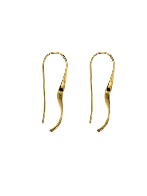 YUANFAN 925 Sterling Silver Geometric Minimalist Hook Earring 2