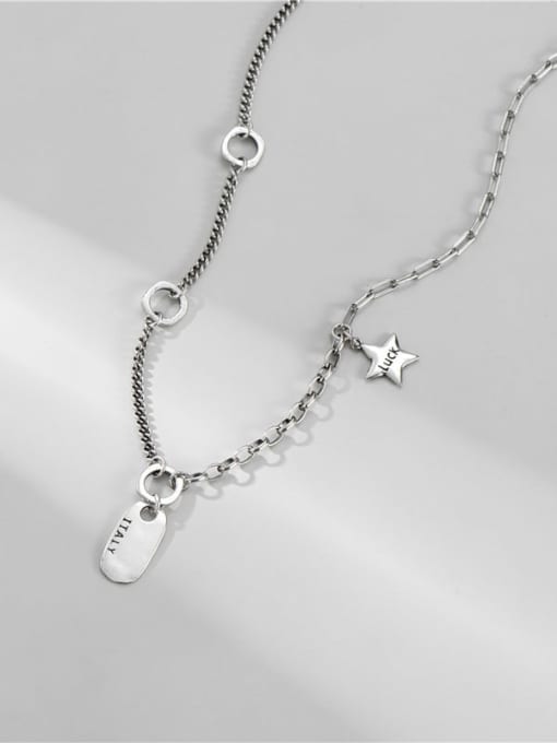 ARTTI 925 Sterling Silver Star Vintage Hollow Chain  Necklace 2