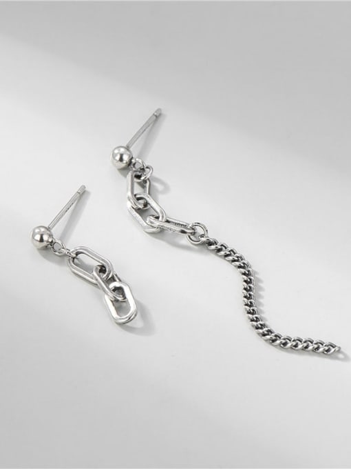 ARTTI 925 Sterling Silver Asymmetrical tassel Trend Threader Earring 2