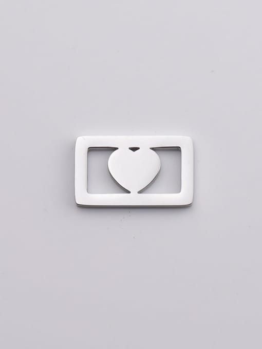 Steel peach heart Stainless Steel Square Hollow Elephant Angel Cross Foot Dog Claw Pendant/DIY Braided Bracelet Jewelry Accessories