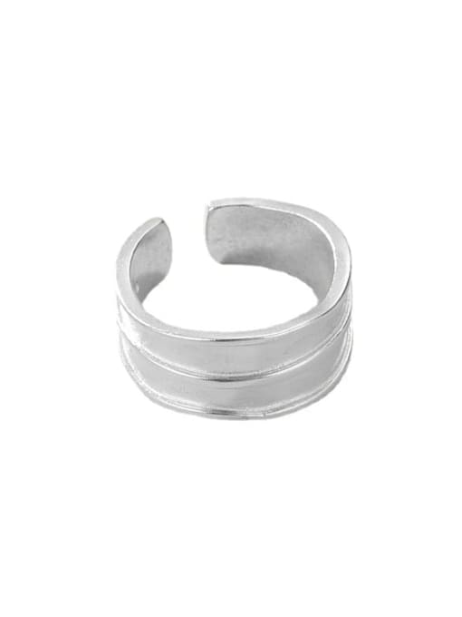 Irregular texture ring 925 Sterling Silver Irregular Vintage Band Ring
