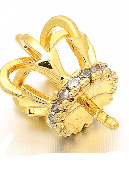 golden Copper Micro-Set Crown Clasp Accessories
