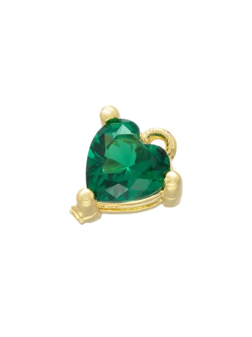 Golden green diamond Micro Inset Small Accessories Micro Inset Peach Heart Color Pendant