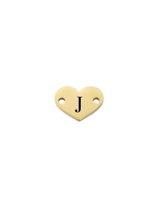J Stainless Steel Laser Lettering  Heart  Diy Jewelry Accessories