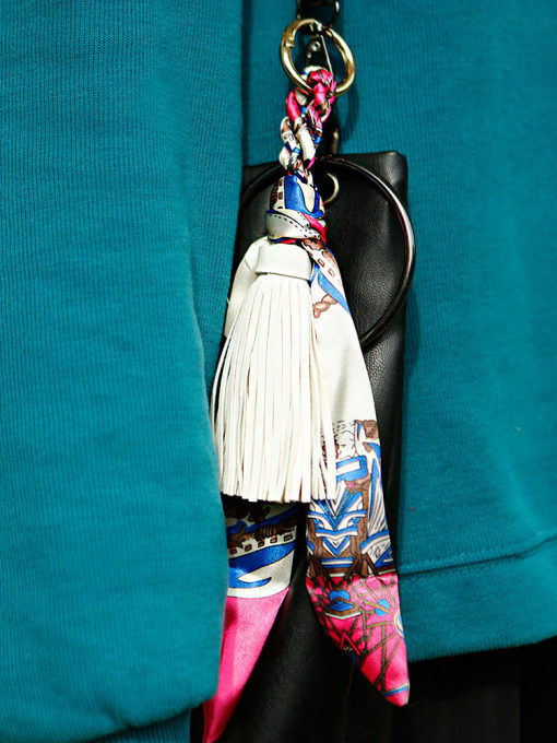 JMI Alloy Silk Leather Tassel Artisan Hand-Woven Bag Pendant 1
