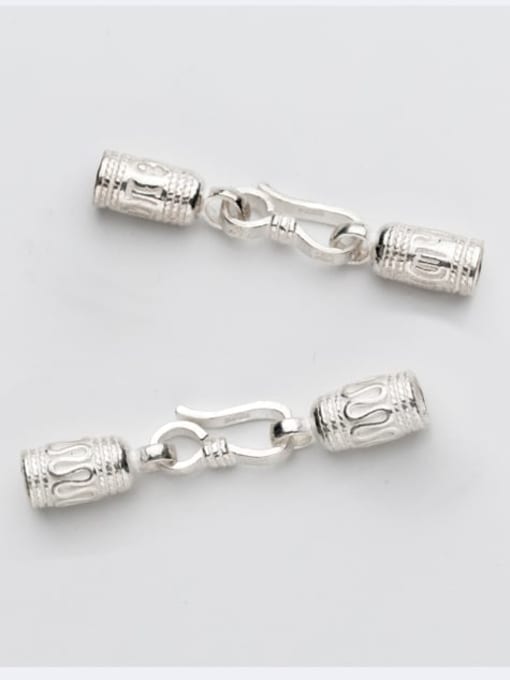 FAN 925 Sterling Silver Lobster Claw Cord Clasp Width: 6.5mm, Height: 6.5mm, Length:*43mm 0