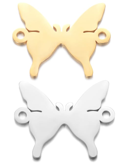 FTime Stainless steel Butterfly Charm Height : 15.76mm , Width: 25.32mm 0