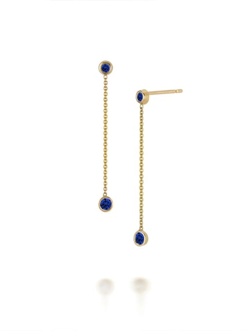 Gold 114 925 Sterling Silver Natural Stone Geometric Dainty Threader Earring