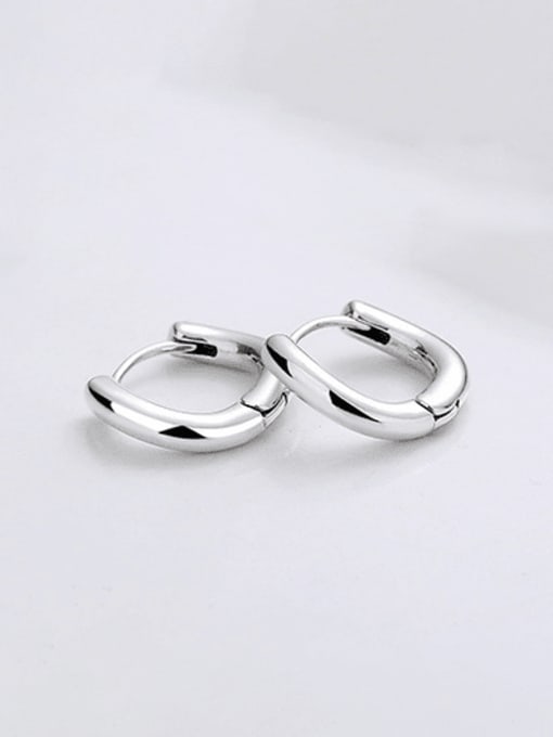 TAIS 925 Sterling Silver Geometric Vintage Huggie Earring 2