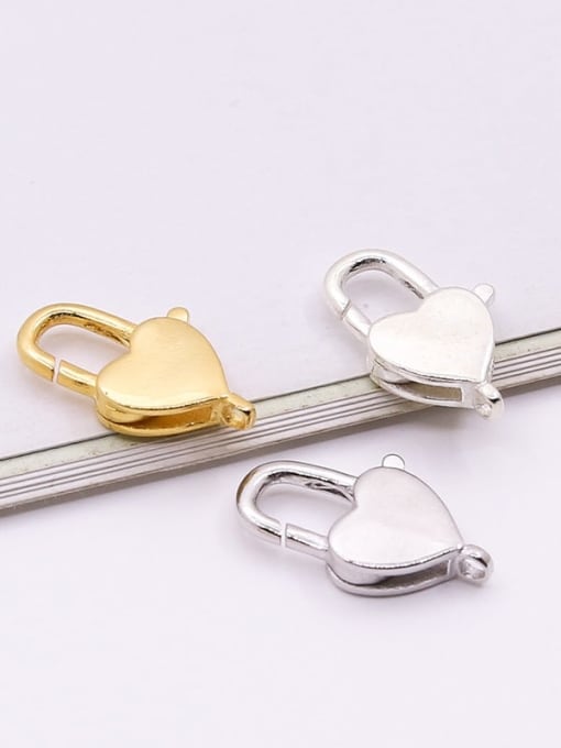 CYS S925 Sterling Silver Heart-Shaped Lobster Buckle Buckle 1