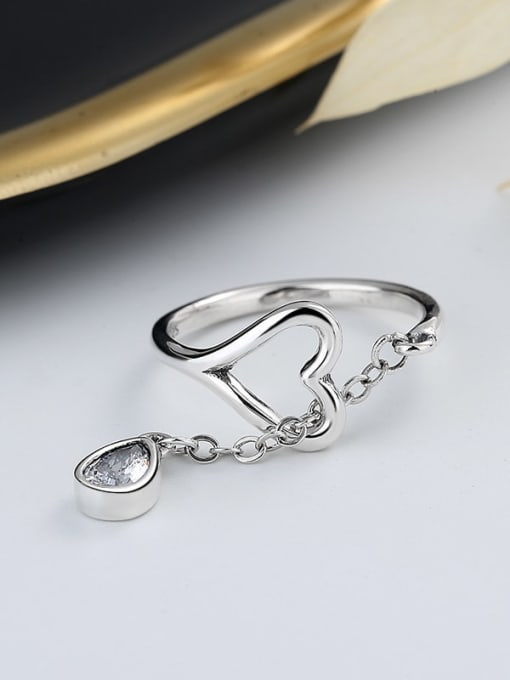 TAIS 925 Sterling Silver Heart Vintage Band Ring