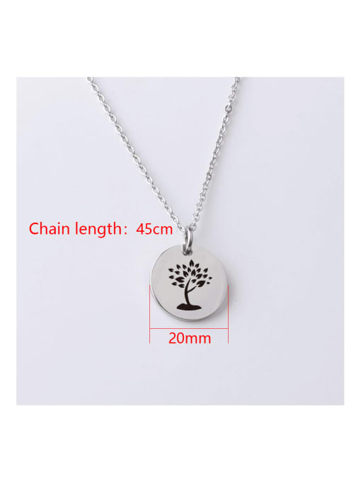 MEN PO Stainless steel Tree Minimalist Necklace 1