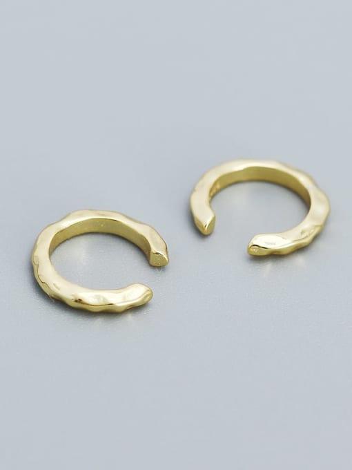 Golden 925 Sterling Silver Geometric Minimalist Stud Earring