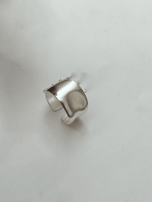 17JZ45 Silver 925 Sterling Silver Geometric Vintage Band Ring