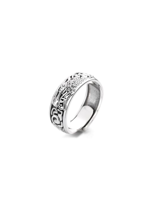 TAIS 925 Sterling Silver Geometric Vintage Band Ring 0