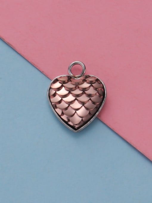 11 Stainless Steel Heart Accessories Heart Shaped Fish Scale Pendant