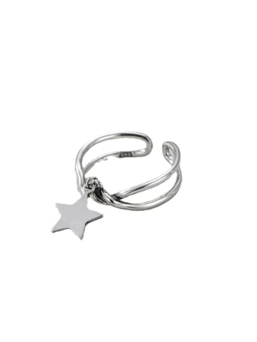 ARTTI 925 Sterling Silver  Vintage Five Pointed Star  Stackable Ring 3