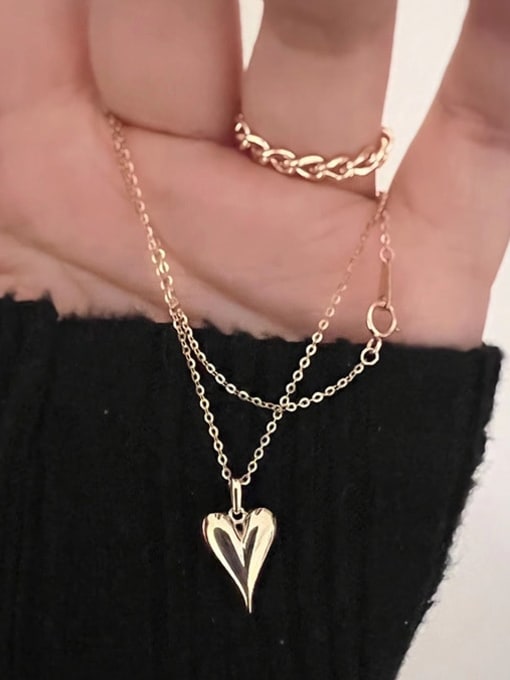 ZEMI 925 Sterling Silver Heart Minimalist Necklace 2