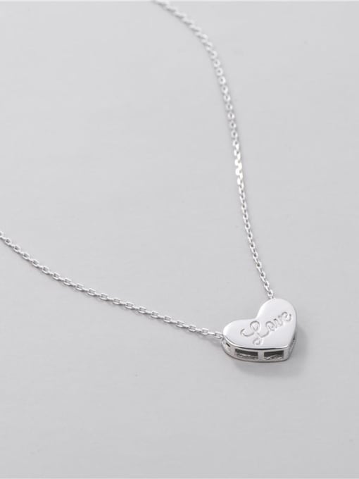 Love Necklace 925 Sterling Silver Heart Minimalist Necklace
