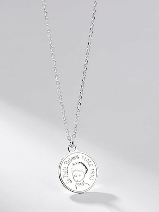 ARTTI 925 Sterling Silver Minimalist Little Prince Round Necklace 3