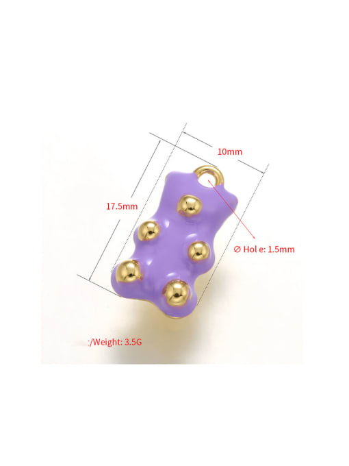 KOKO Oil drip color bear three-dimensional jewelry accessories 1