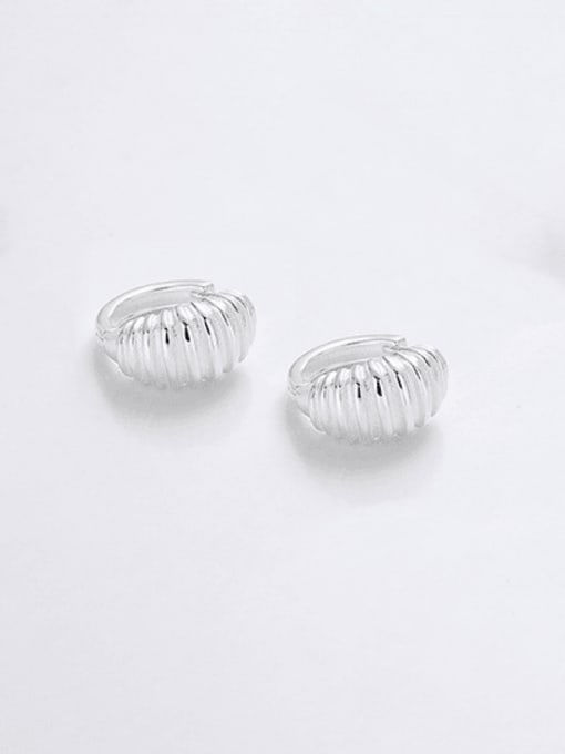 TAIS 925 Sterling Silver Geometric Minimalist Huggie Earring 2
