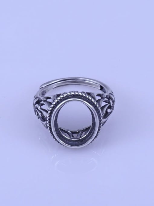 Supply 925 Sterling Silver Round Ring Setting Stone size: 10*12mm 0