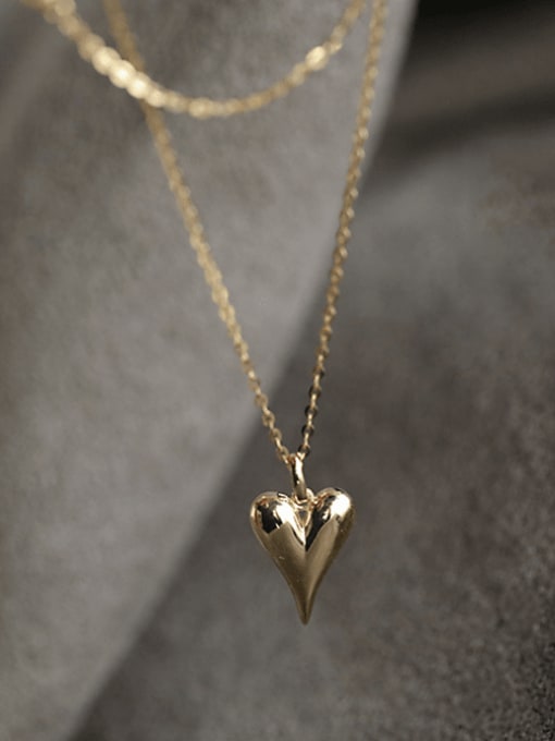 ZEMI 925 Sterling Silver Heart Minimalist Necklace 0