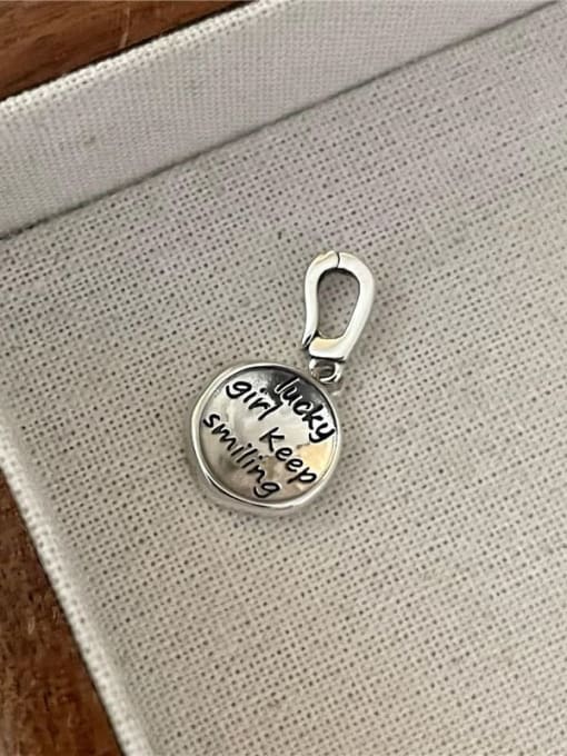 Worn out 925 Sterling Silver Round Vintage Pendant