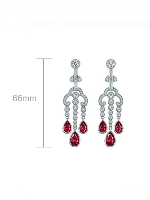 A&T Jewelry 925 Sterling Silver High Carbon Diamond Water Drop Luxury Drop Earring 2