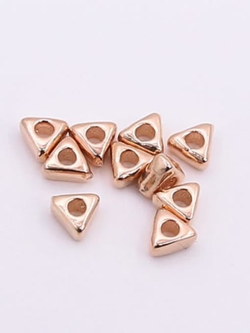 3.2mm rose gold S925 Sterling Silver Handmade Triangle Loose Bead Spacer Beads