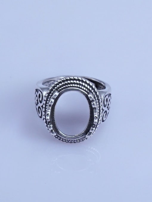 Supply 925 Sterling Silver Geometric Ring Setting Stone size: 11*15mm 1